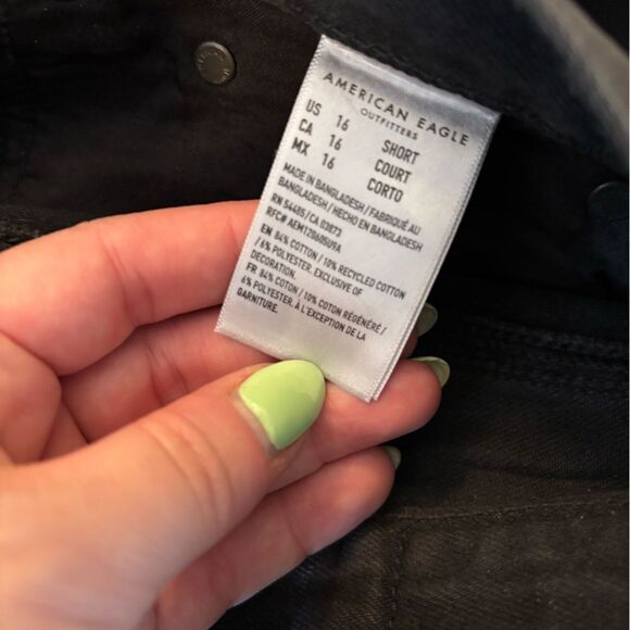 American Eagle low rise skater Jean in black wide leg - Picture 6 of 9